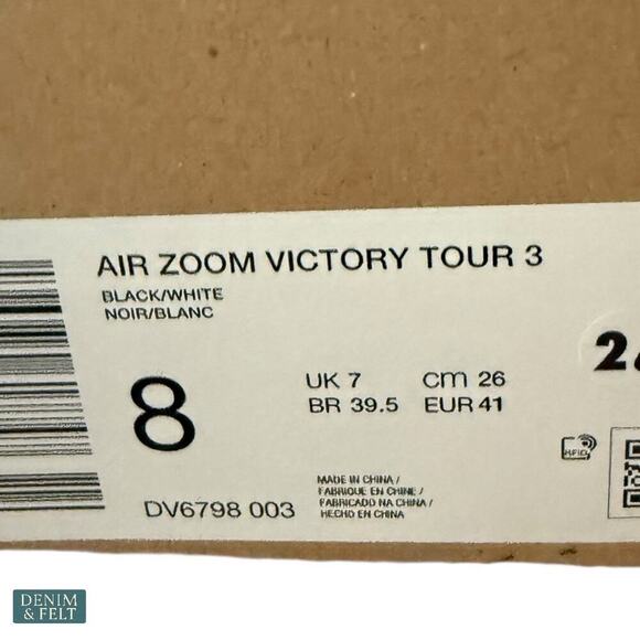 Nike Air Zoom Victory Tour 3 Golf Shoes Black White Leather Spiked Grip NEW~NIB! main image 7
